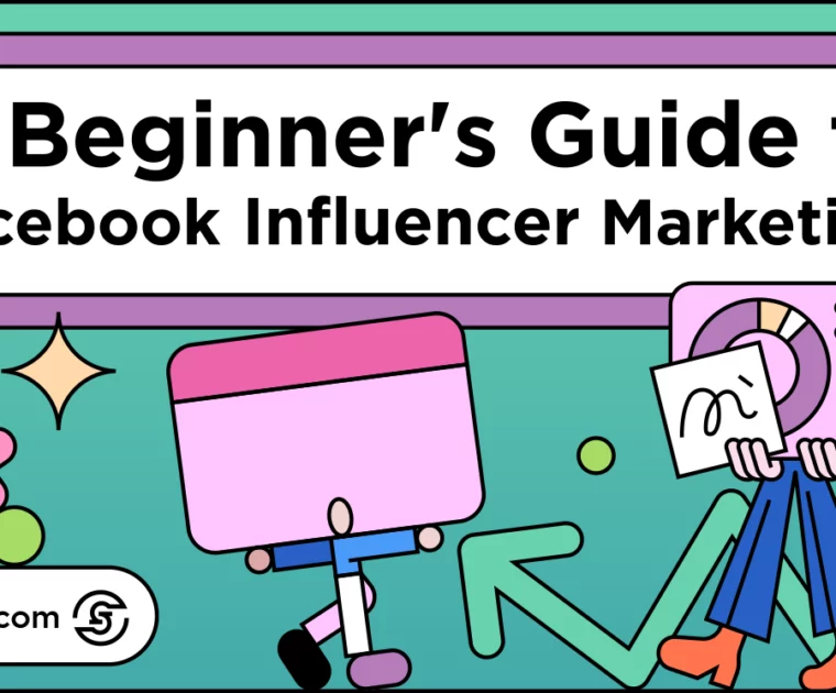 Facebook influencer marketing illustration