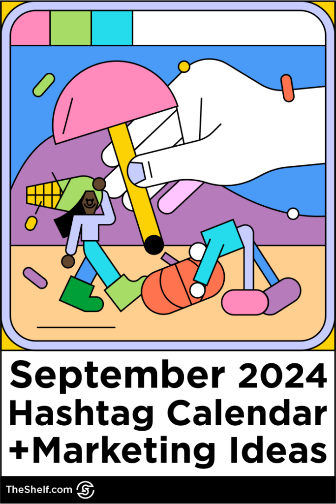 September 2024 Hashtag Calendar pinterest pin